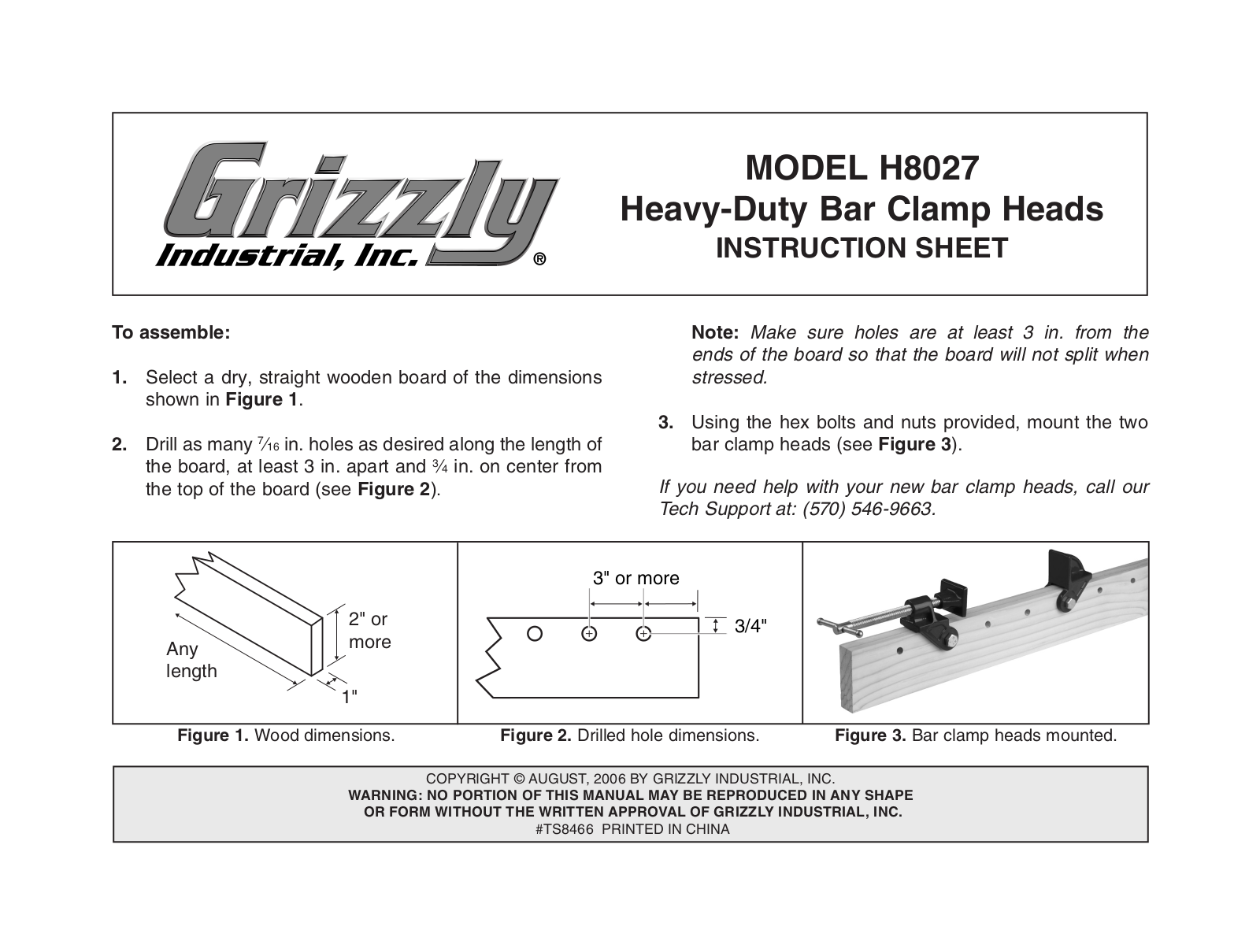 Grizzly H8027 User Manual