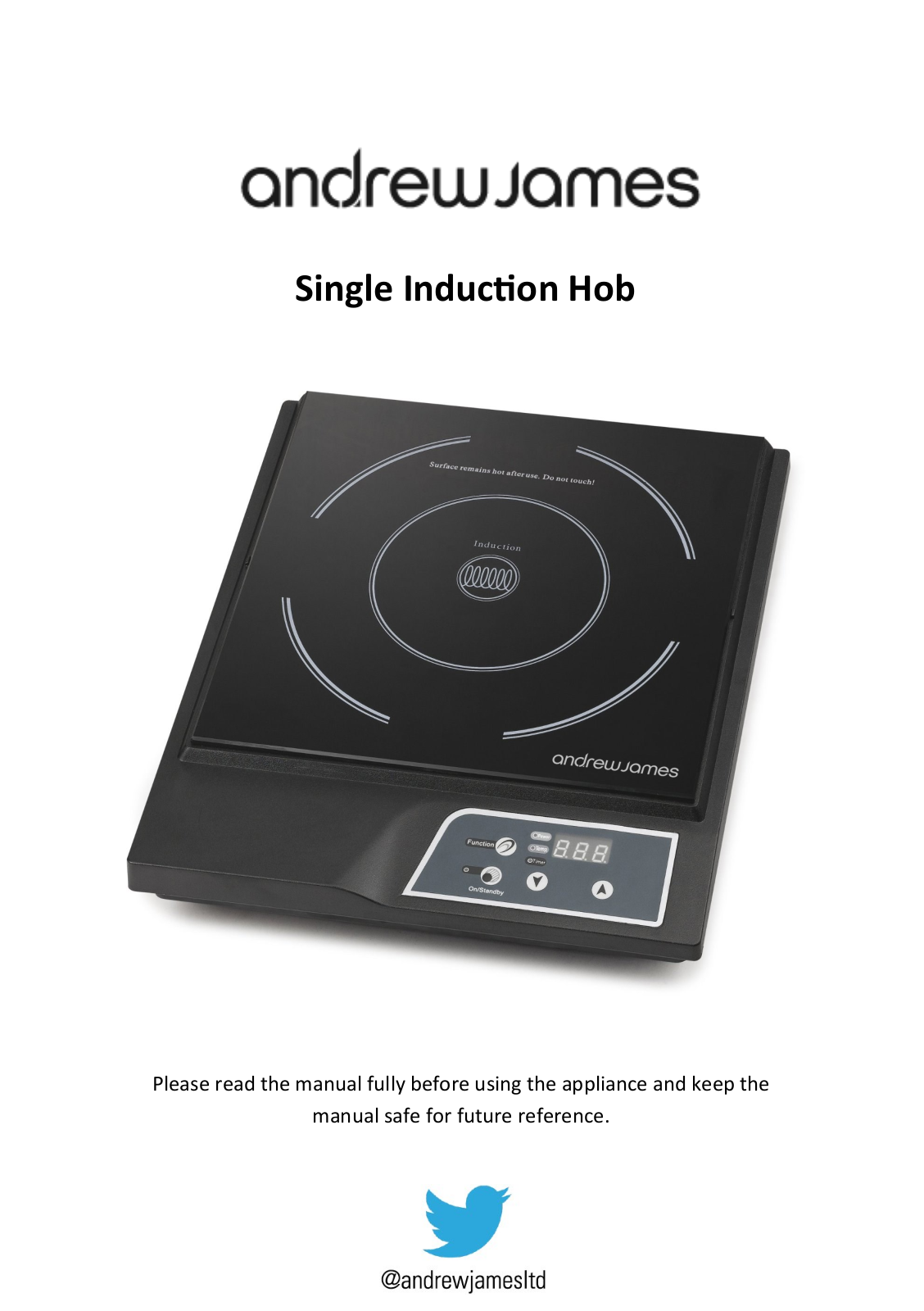 Andrew James Induction Hob User Manual