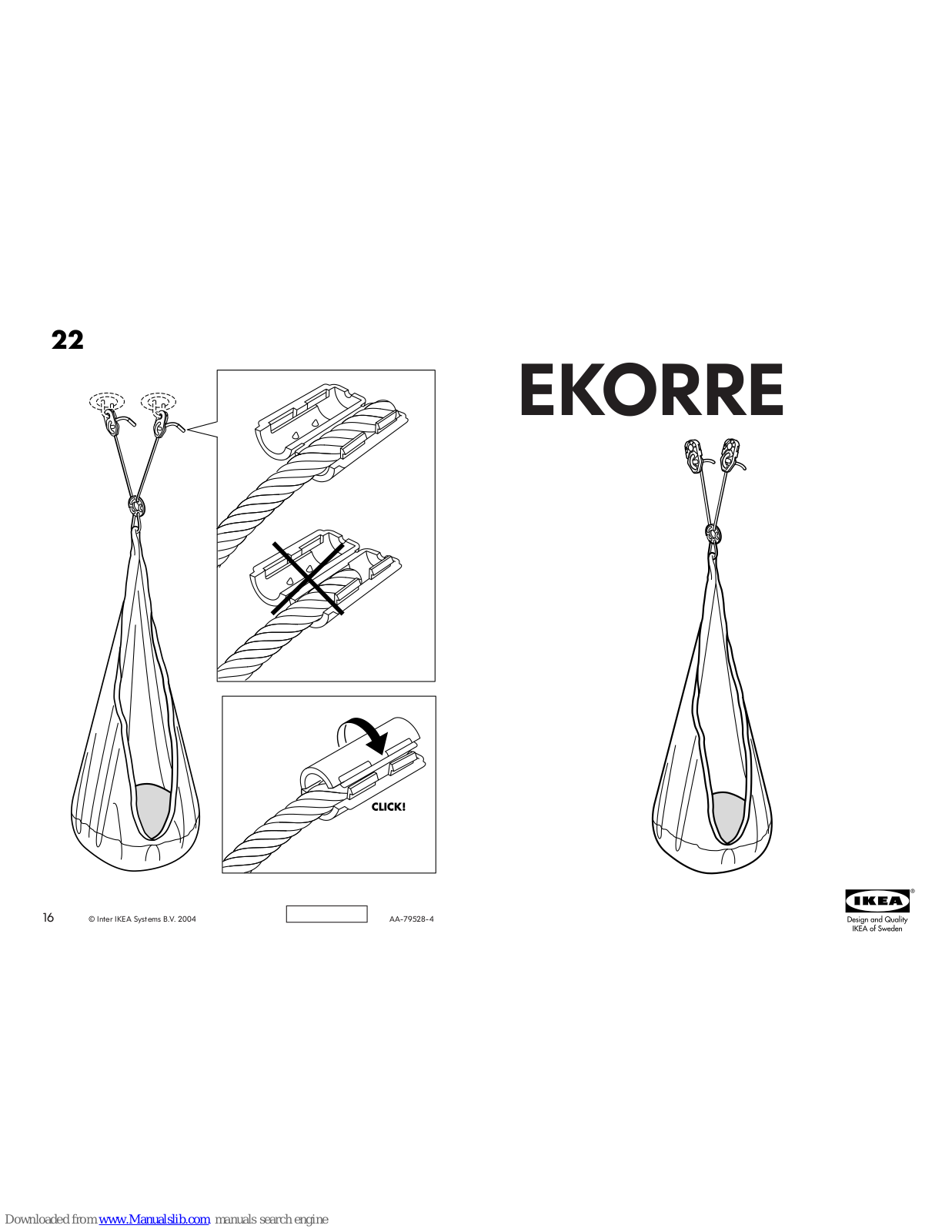 IKEA EKKORE Instructions Manual