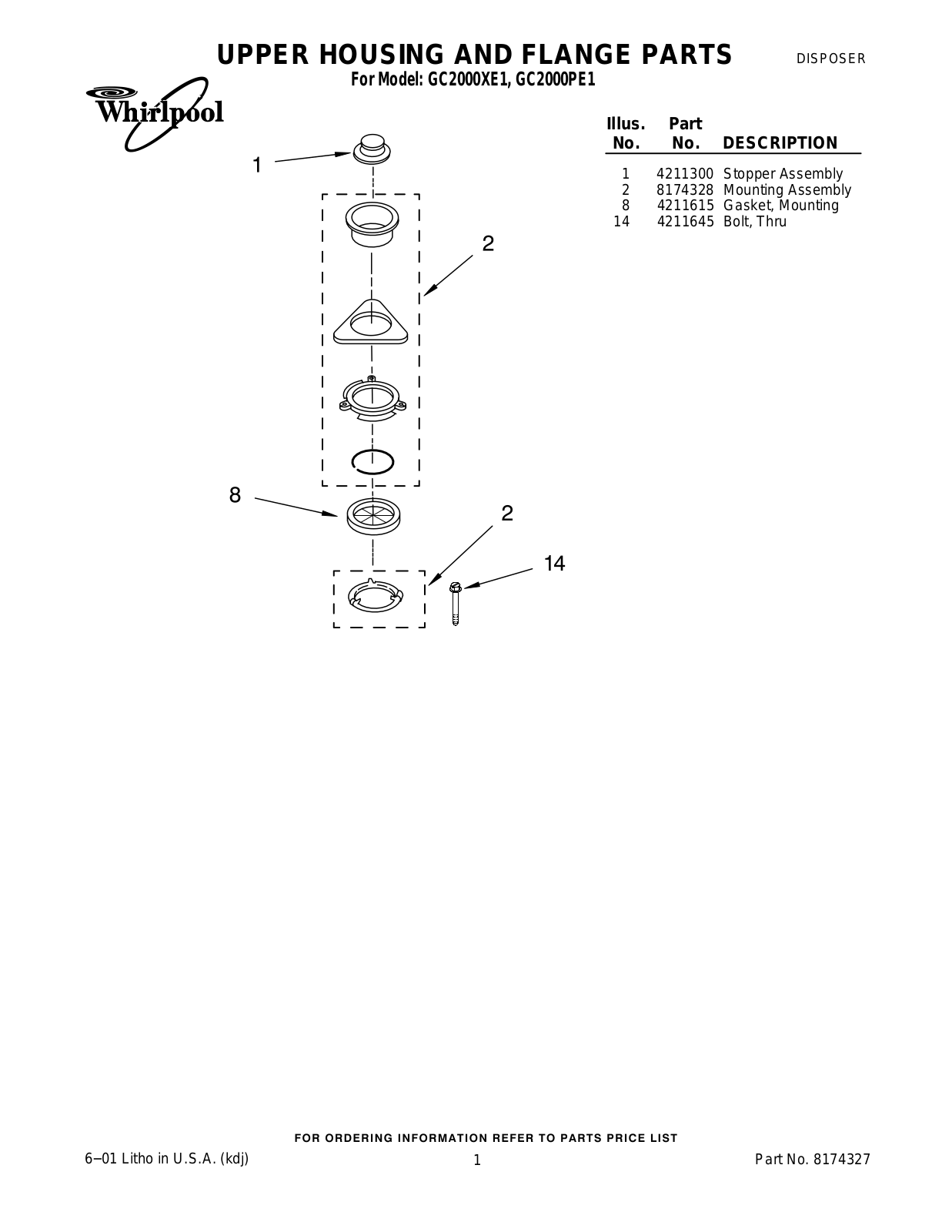 Whirlpool GC2000XE1, GC2000PE1 User Manual