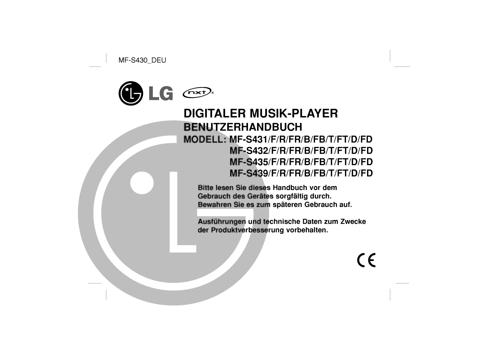 LG MF-SE432 User Guide