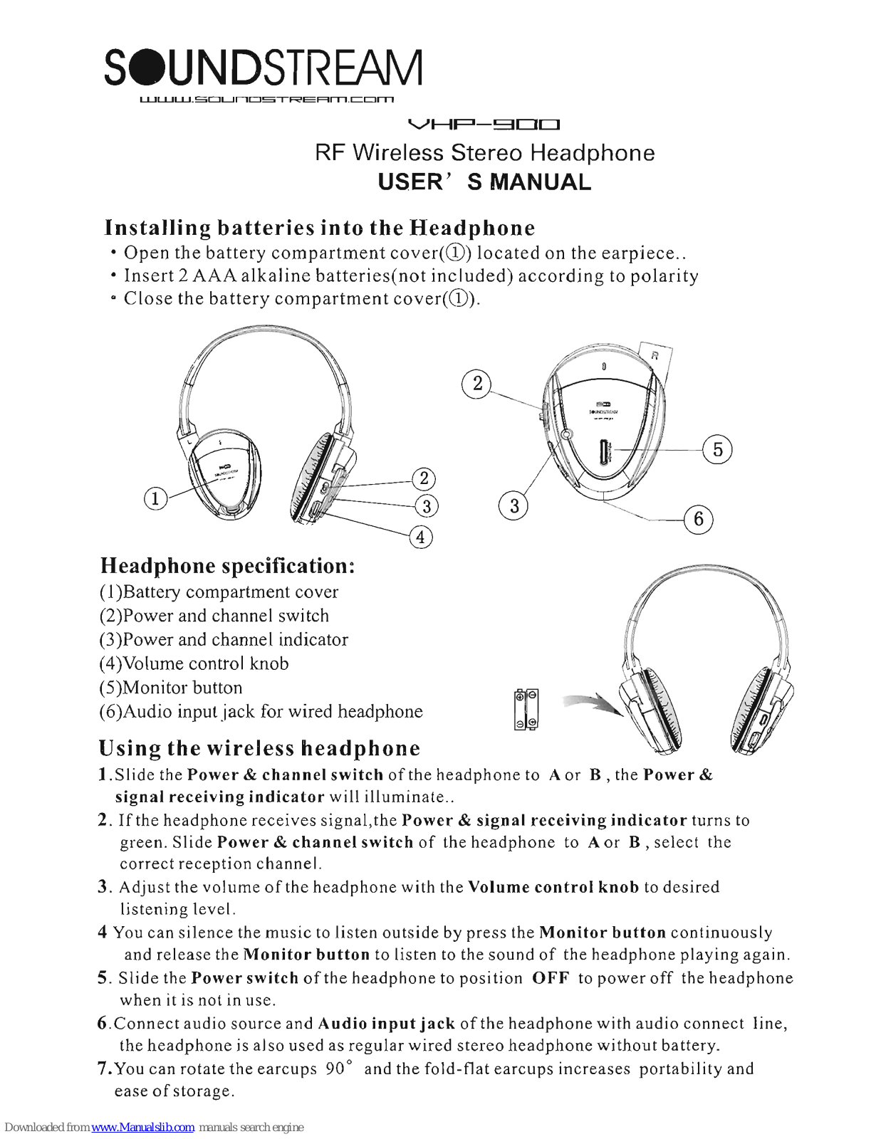 Soundstream VHP-900 User Manual