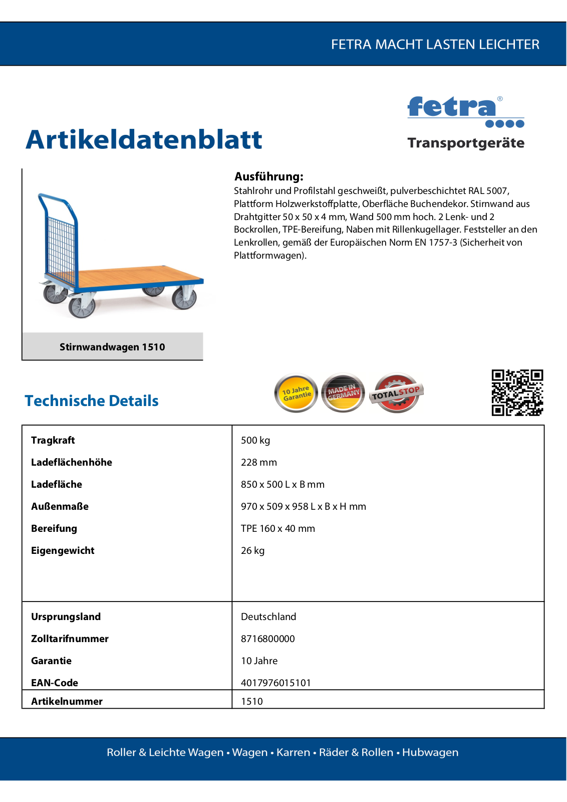 fetra 1510 User Manual