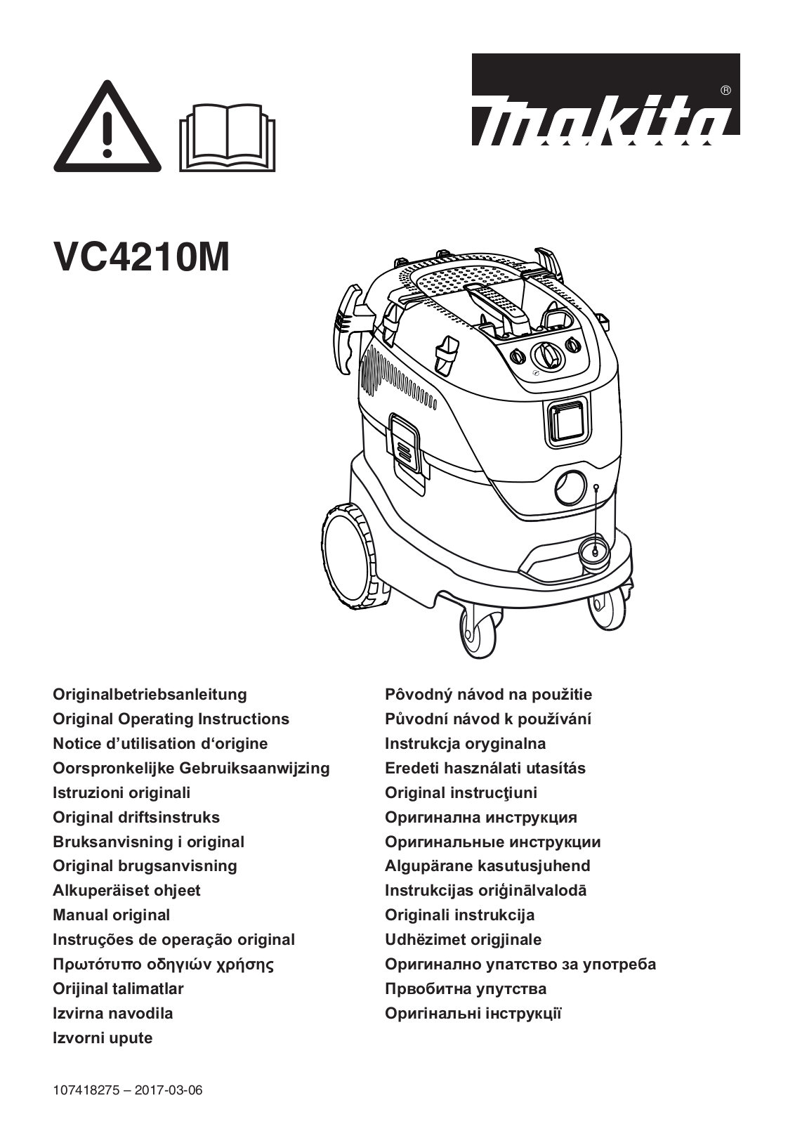 Makita VC4210MX User Manual