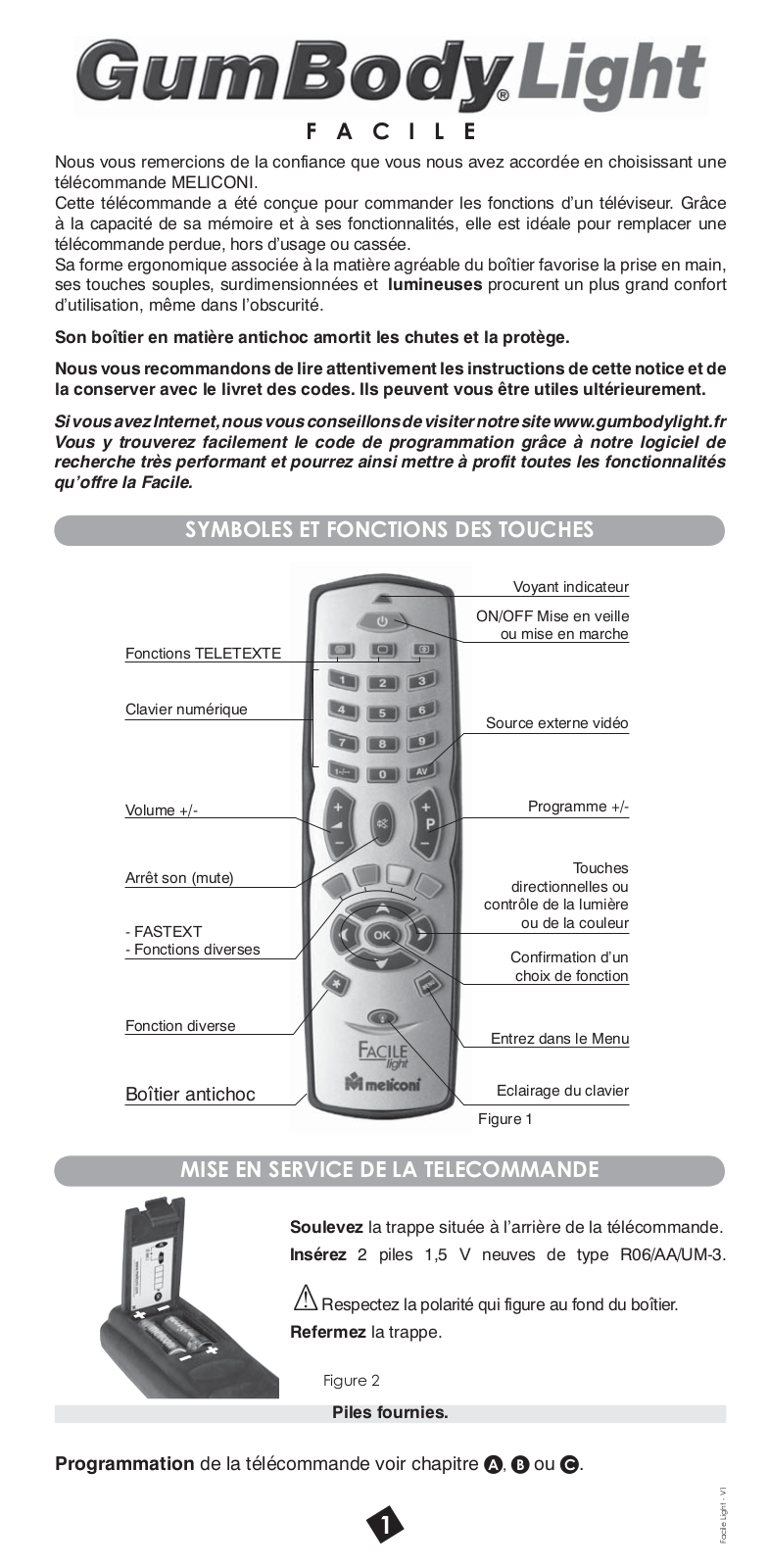 MELICONI FACILE User Manual