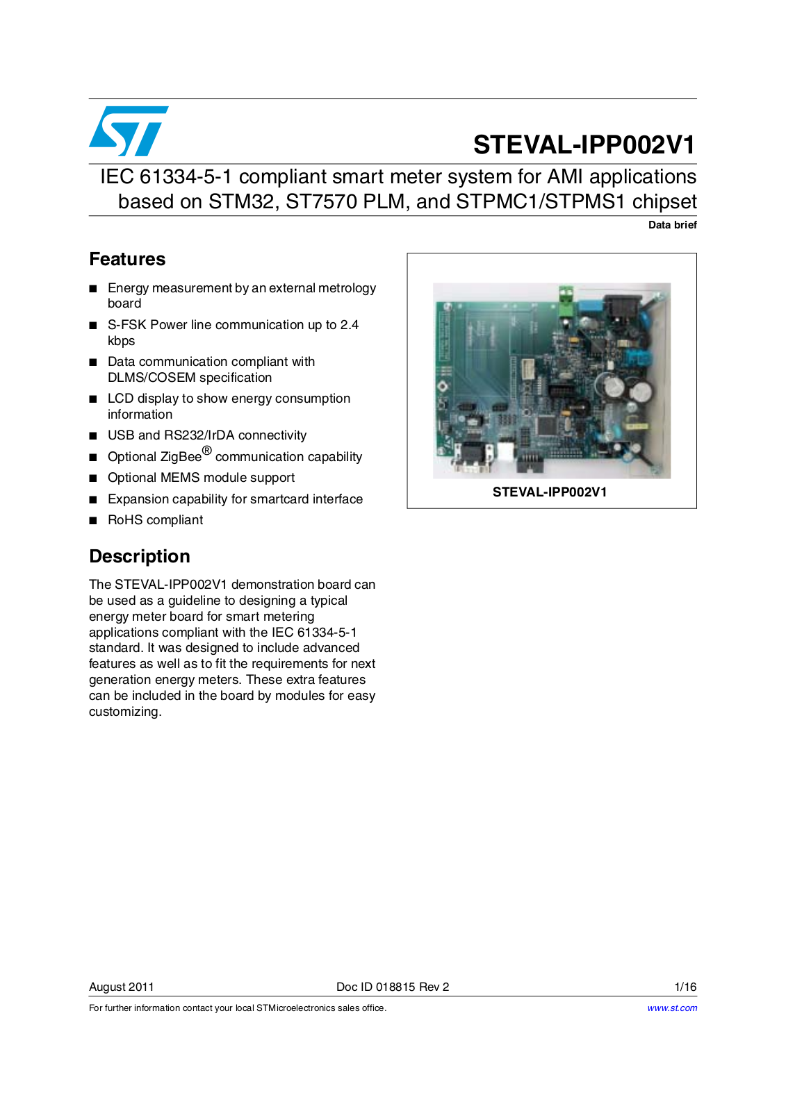 ST IPP002V1 User Manual