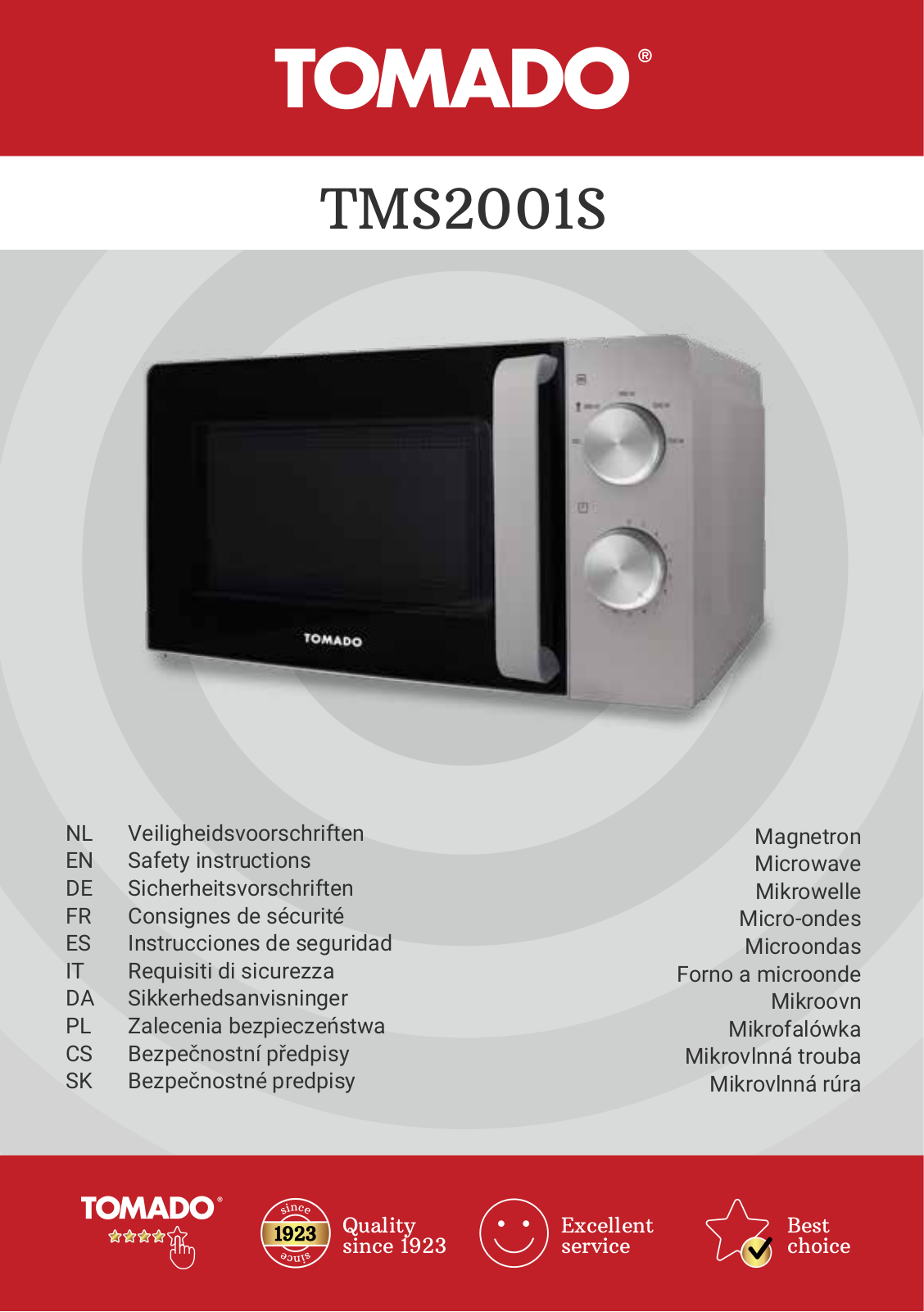 Tomado TMS2001S User guide - ManualMachine.com