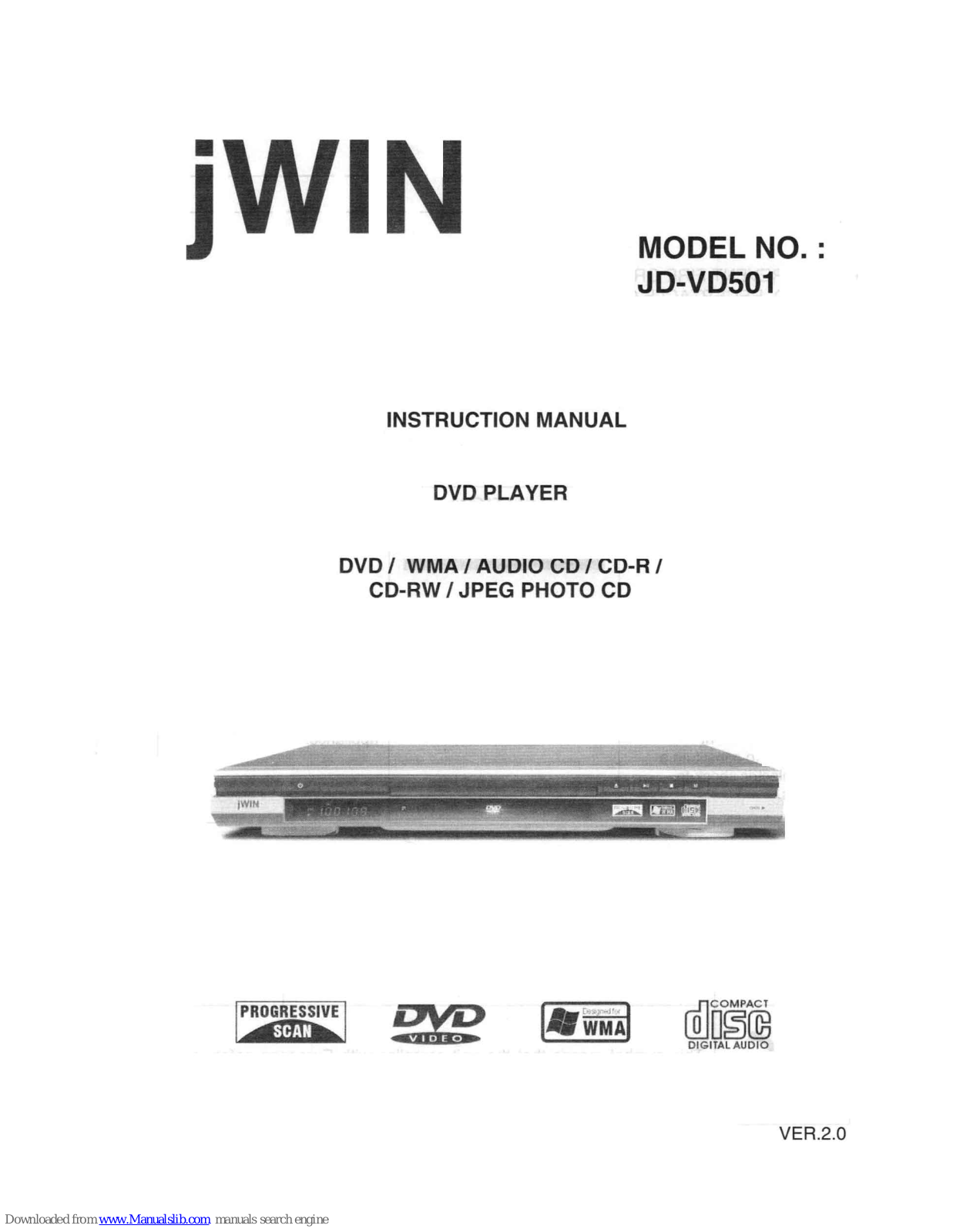 jWIN JD-VD501 Instruction Manual