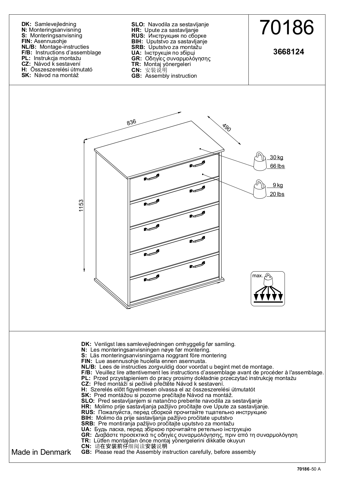 JYSK Ravnholt User Manual