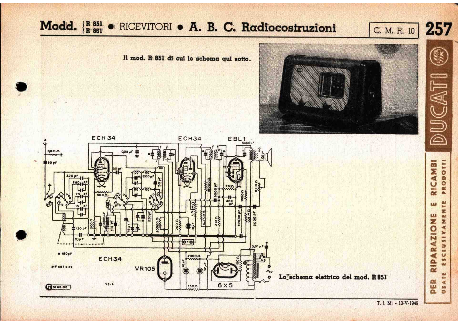 ABC Radiocostruzioni r851 schematic