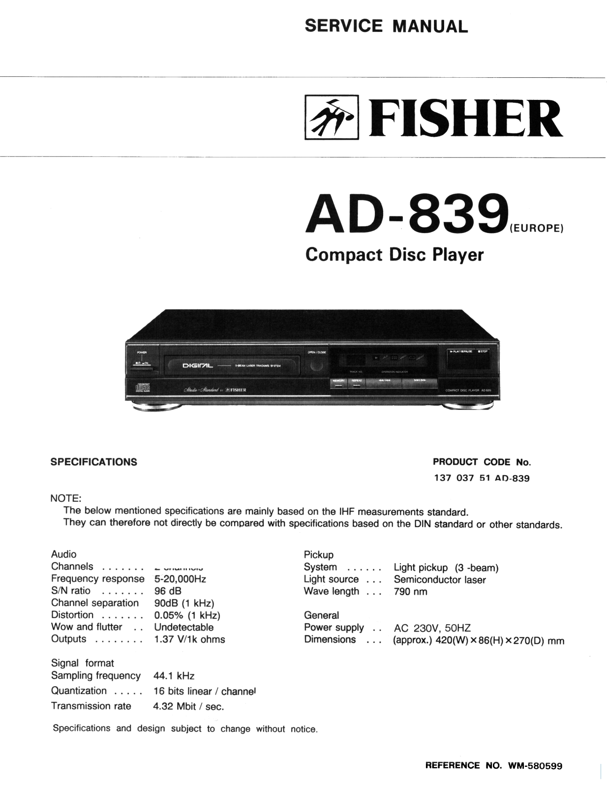 Fisher Radio AD839 Schematic - ManualMachine.com