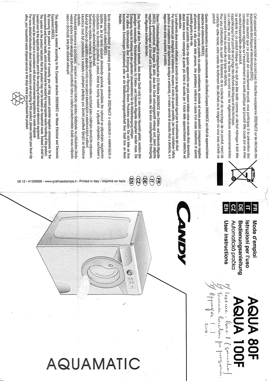 BEKO WMB81421M User Manual