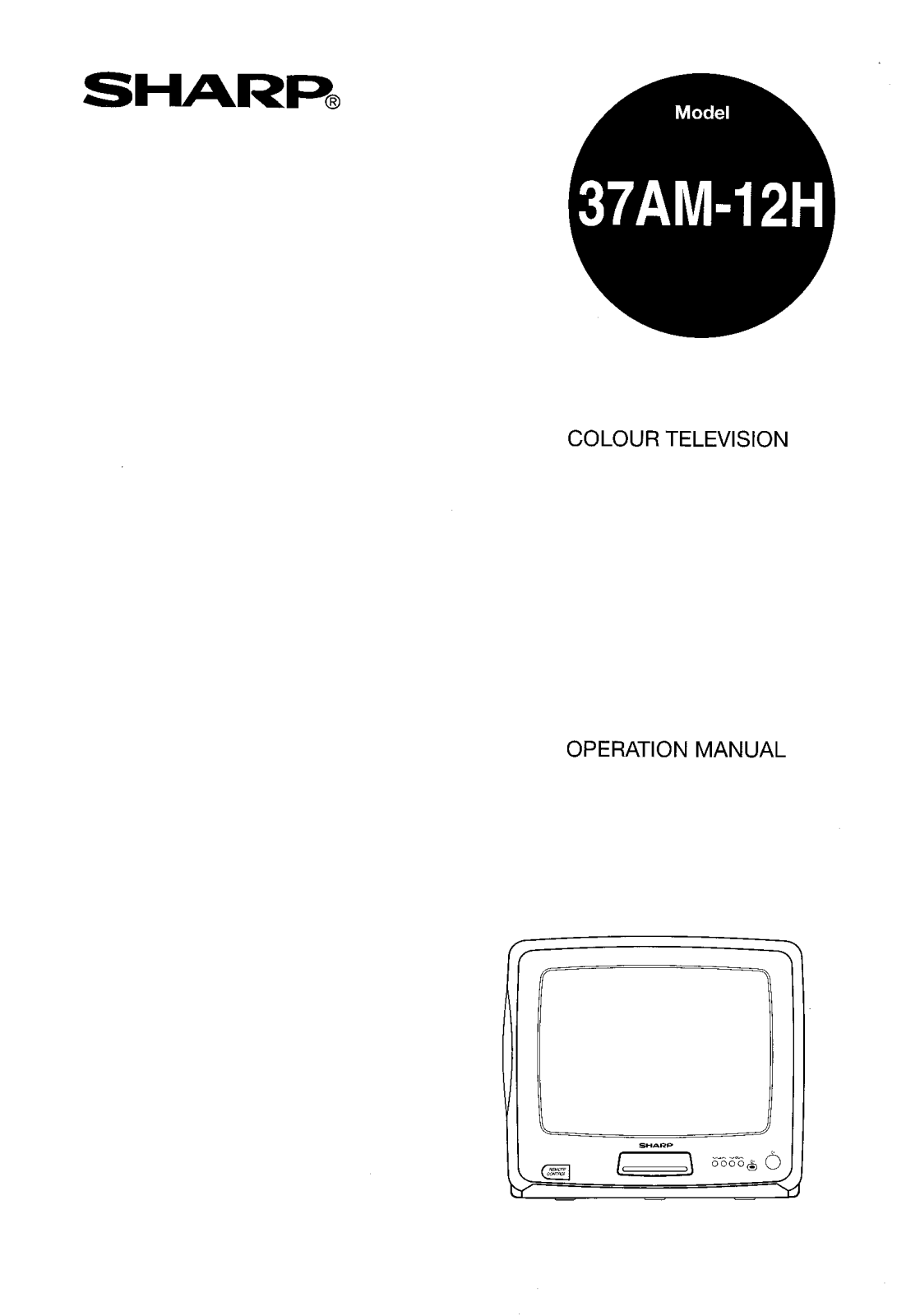 Sharp 37AM-12H User Manual