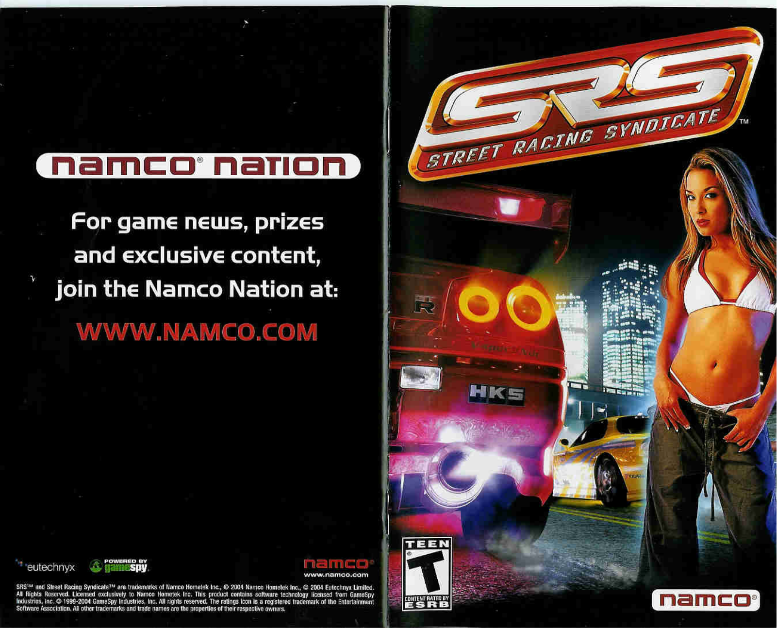 Games PS2 STREET RACING SYNDICATE User Manual