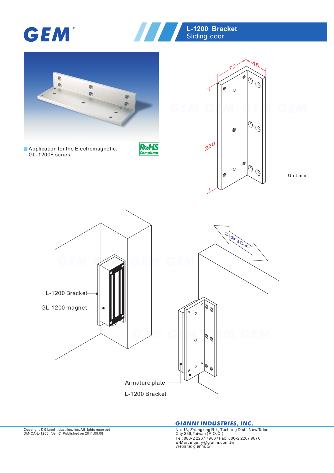 Gianni Industries L-1200 User Manual