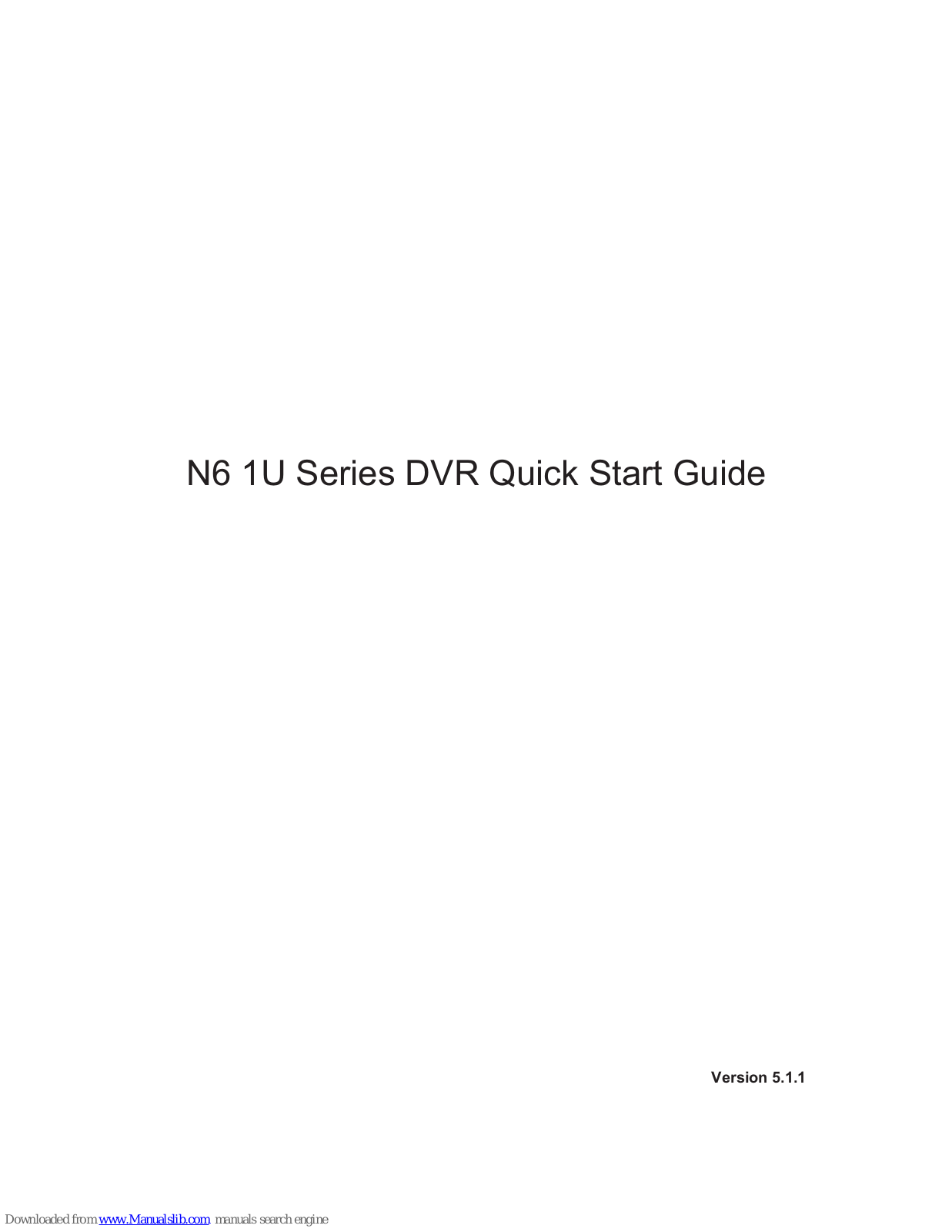 ClearView N6 1U Series Quick Start Manual