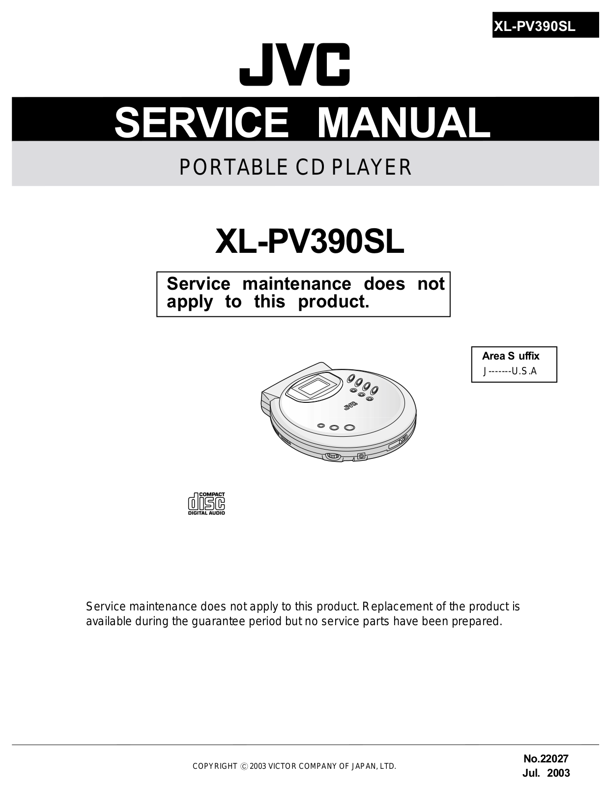 JVC XL-PG390SL Service Manual