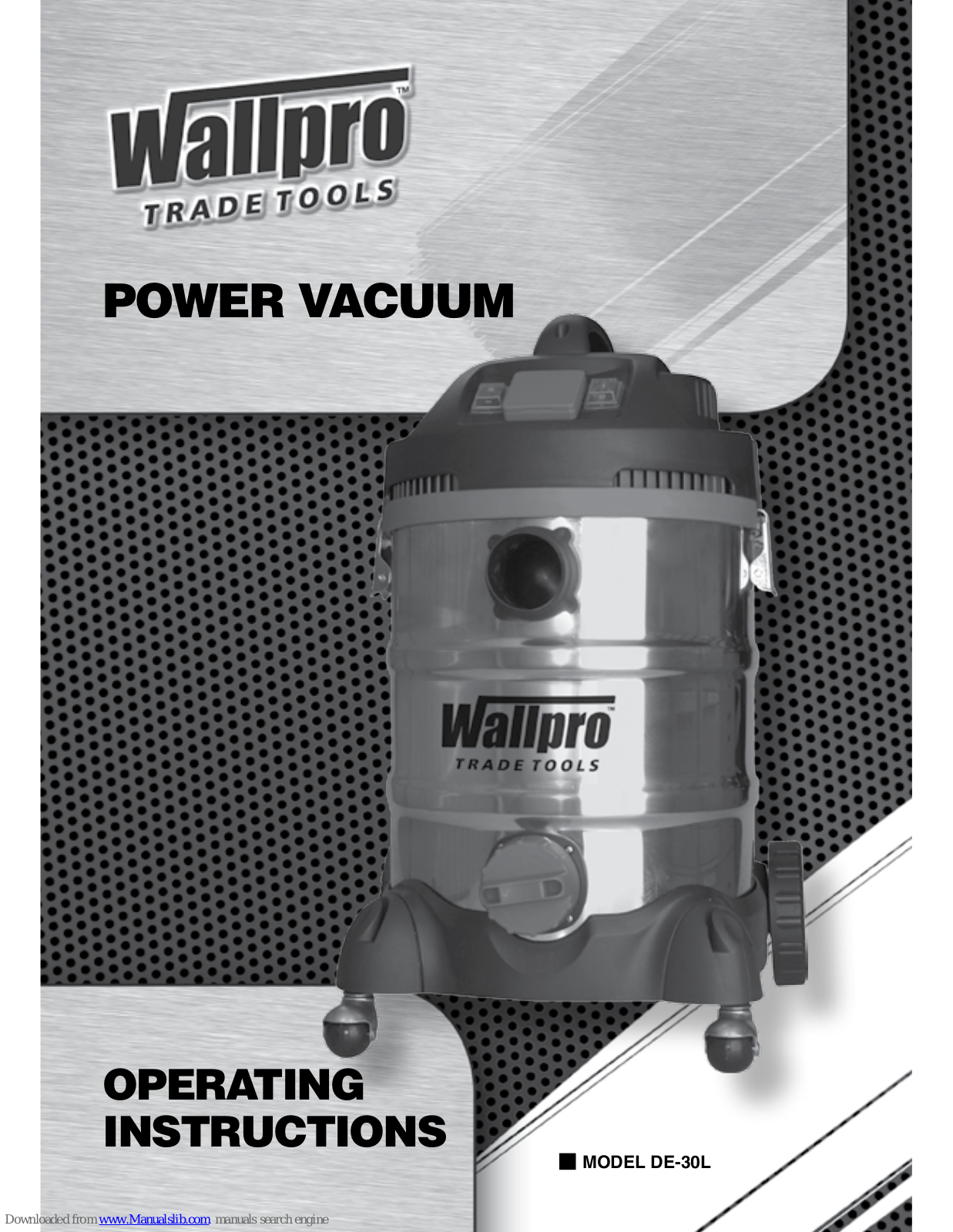 Wallpro DE-30L Operating Instructions Manual