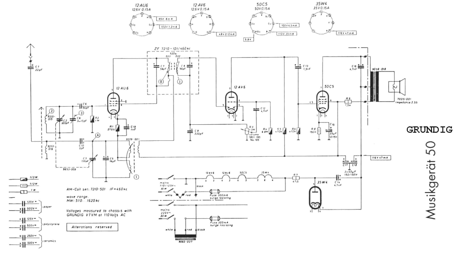 Grundig Musikgerat-50 Schematic