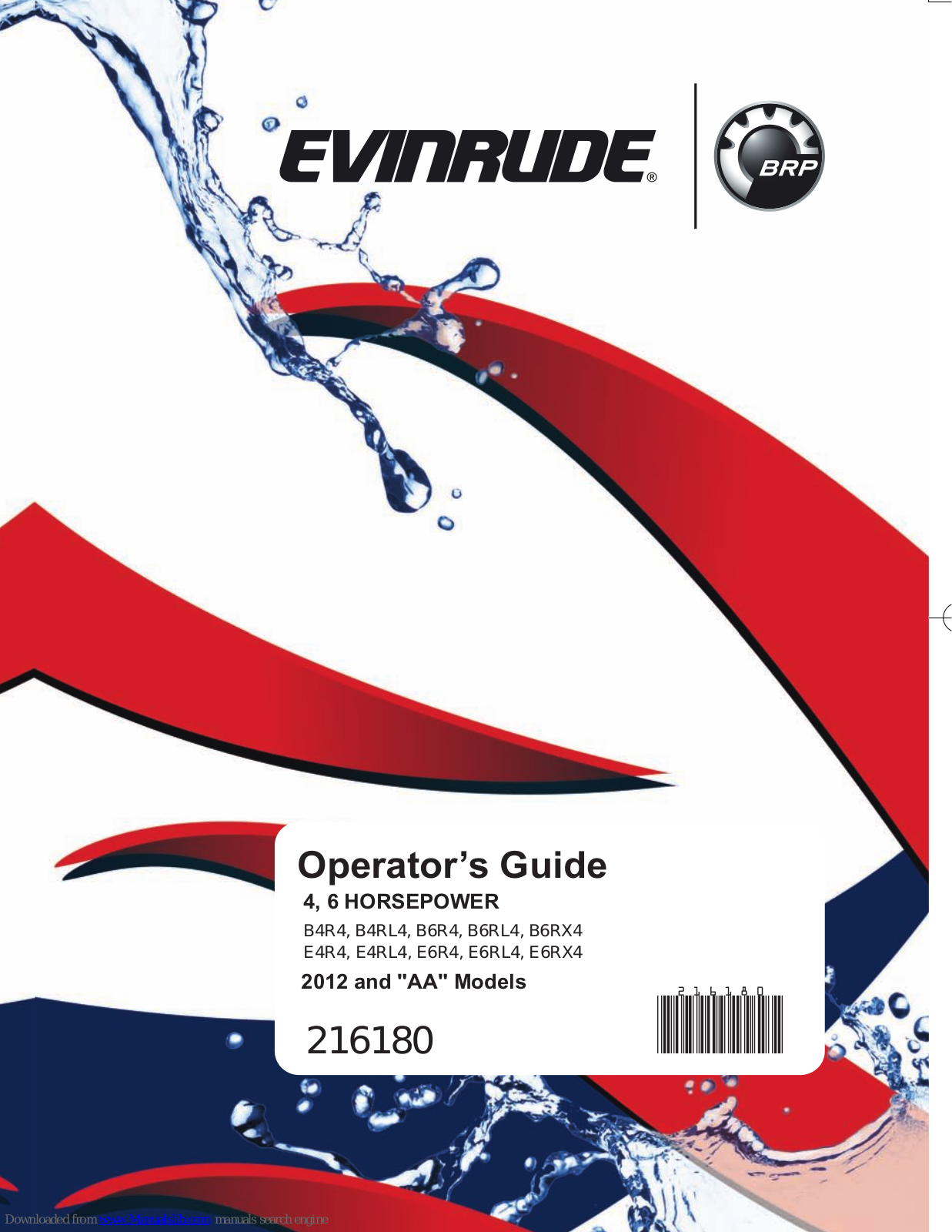 Evinrude B4R4, B4RL4, B6R4, B6RL4, B6RX4 Operator's Manual - ManualMachine.com
