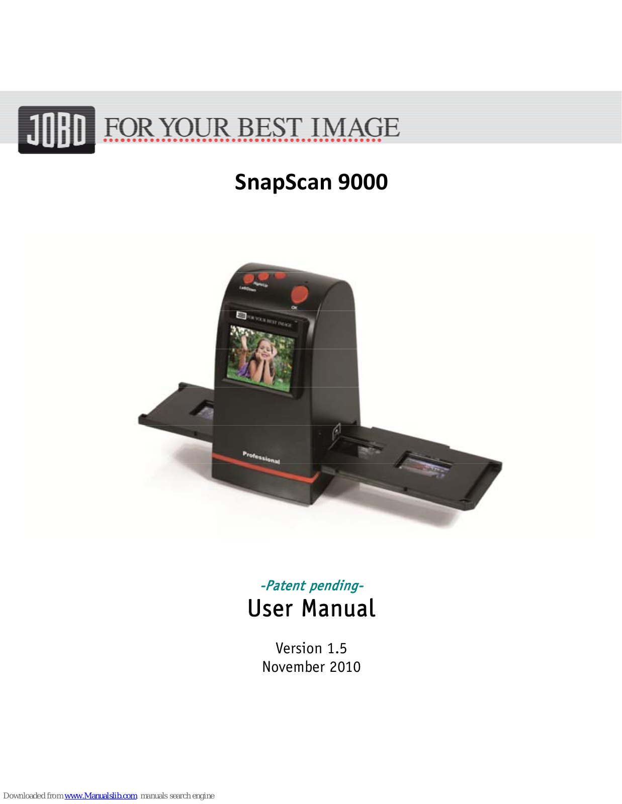 JOBO SNAPSCAN 9000 - V1.5, SnapScan 9000 User Manual