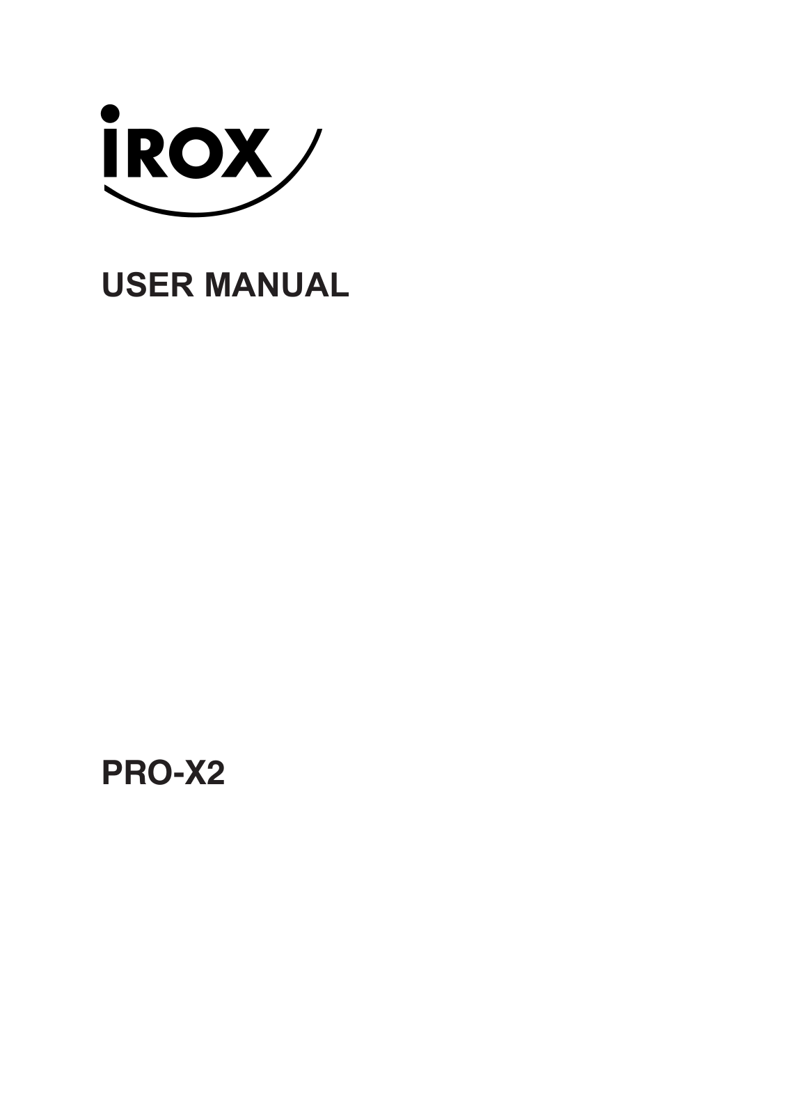 Irox PRO X2 User Manual