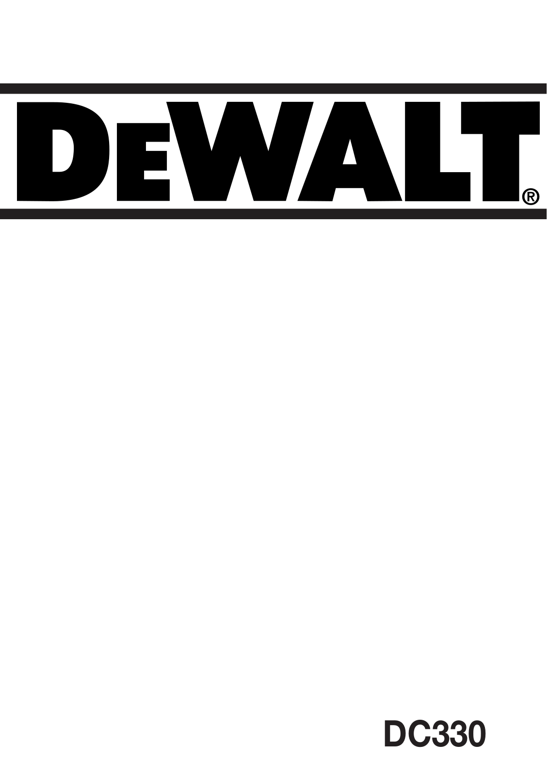 Dewalt DC330KB Manual