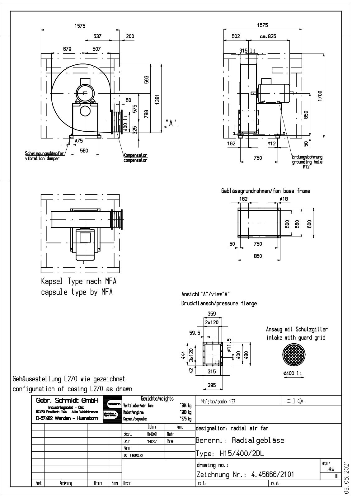 Gebr. Schmidt H15-400 L Schematic