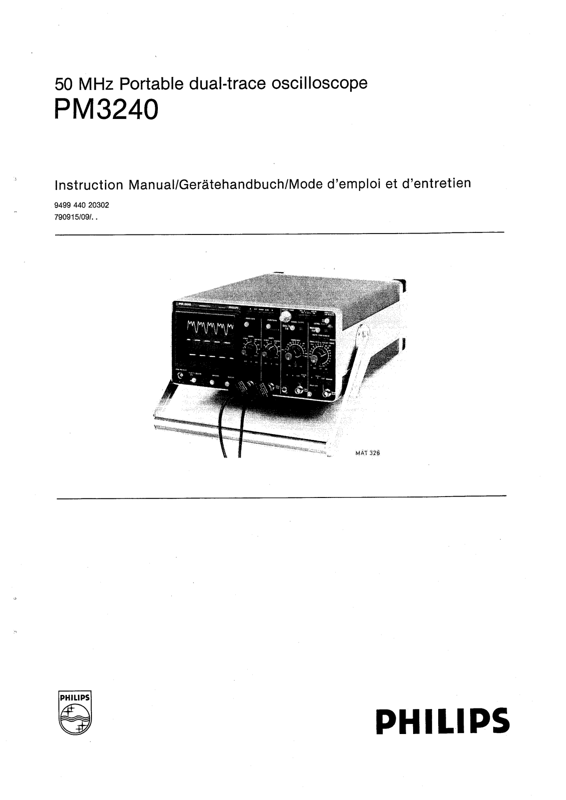 Philips PM-3240 Service Manual