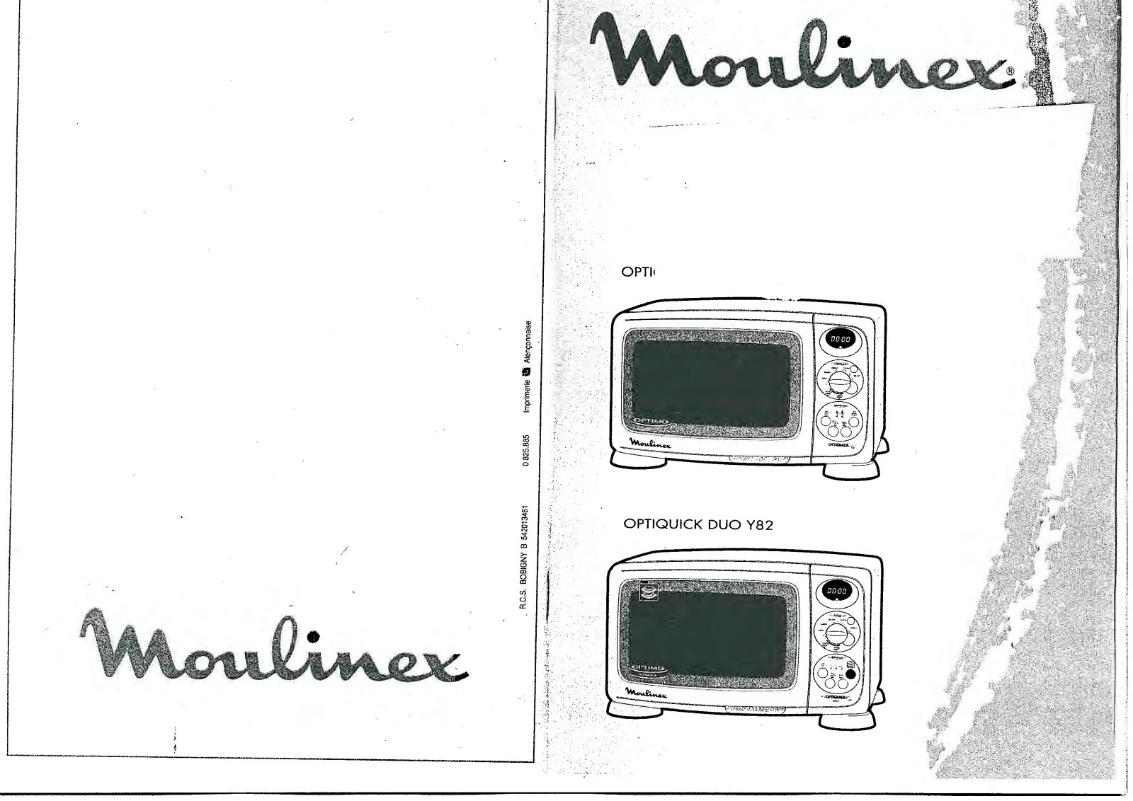 MOULINEX OPTIQUICK Y62, OPTIQUICK Y82 User Manual