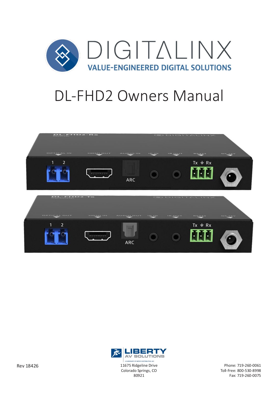 Intelix DL-FHD2 Users Manual