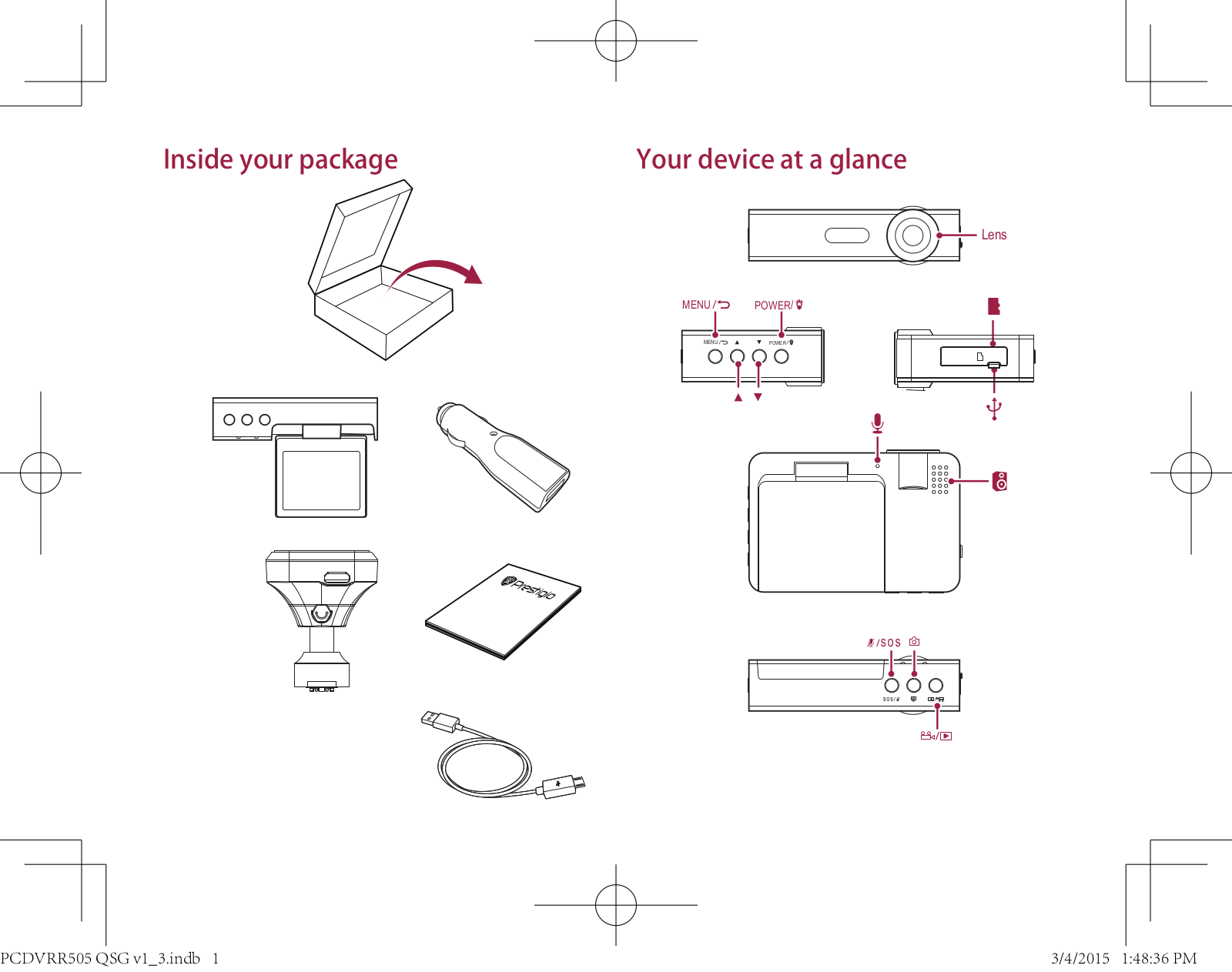 Prestigio PCD-VRR506 Quick Start Guide