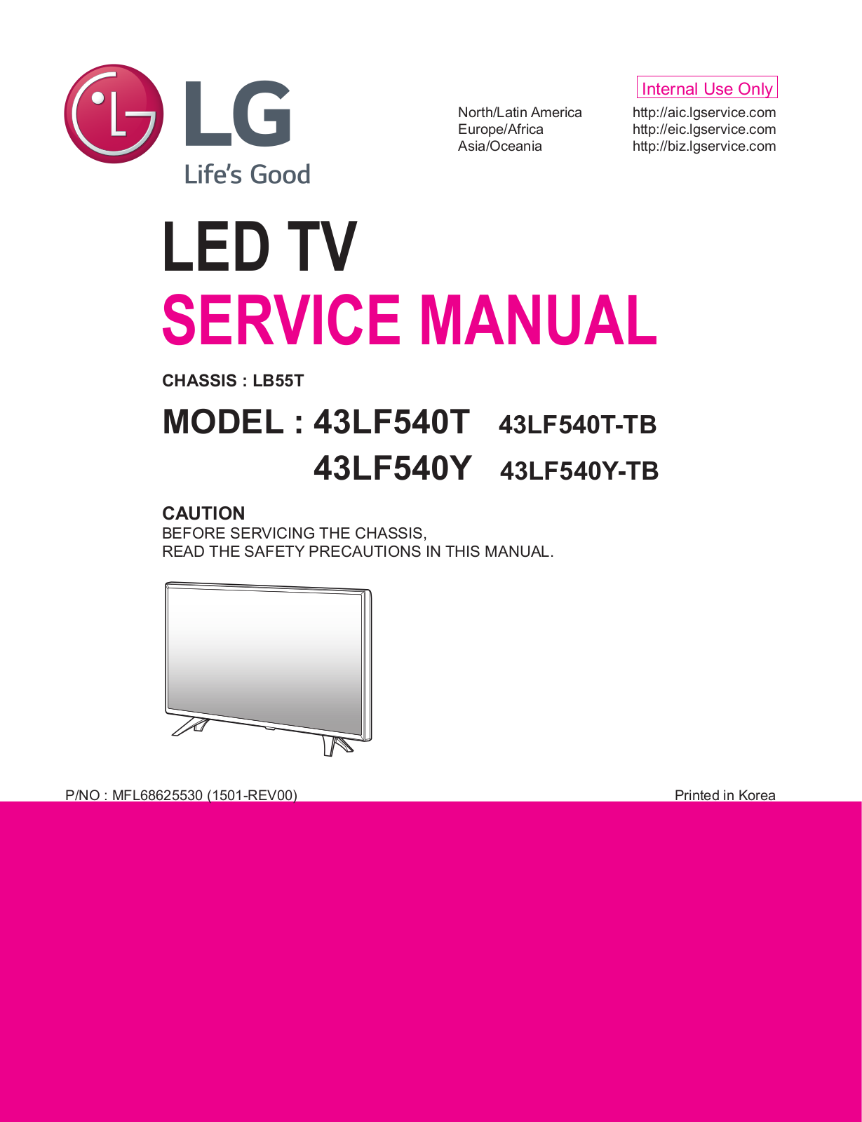 LG 43LF540T, 43LF540Y-TB Schematic