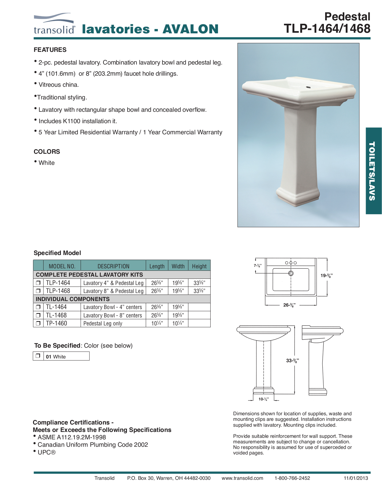 Transolid TRMB1203 Specifications - ManualMachine.com