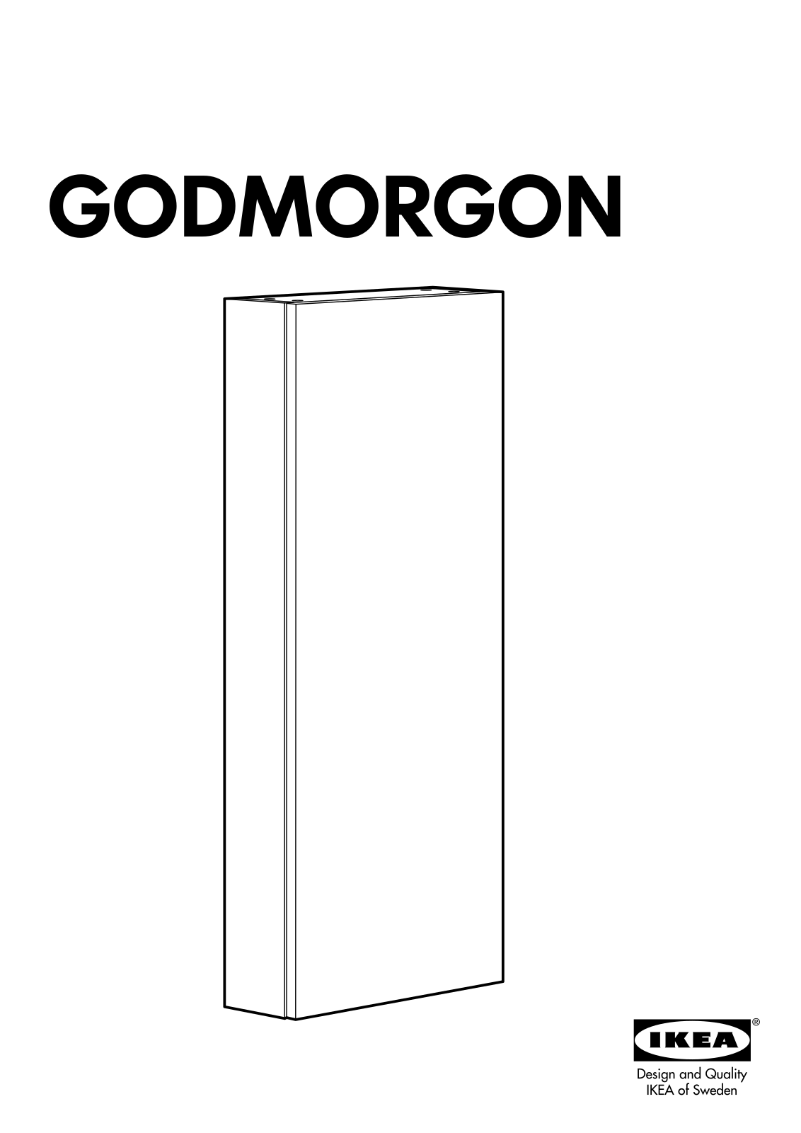 IKEA GODMORGON WALL CAB W/1 DR User Manual