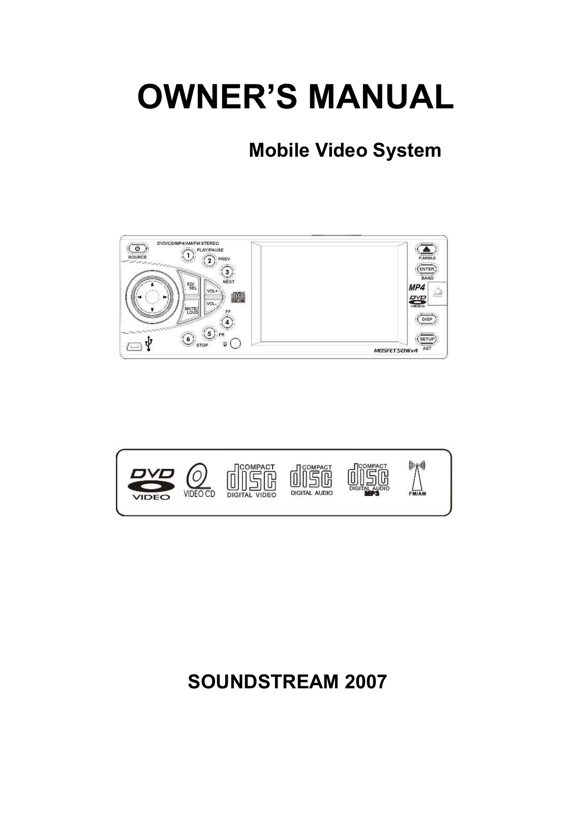 Soundstream VID-4003 Owner's Manual