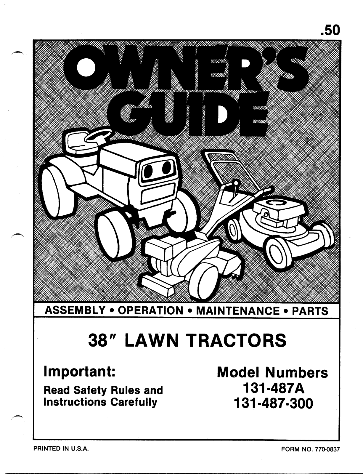 MTD 131-487-300, 131-487A User Manual