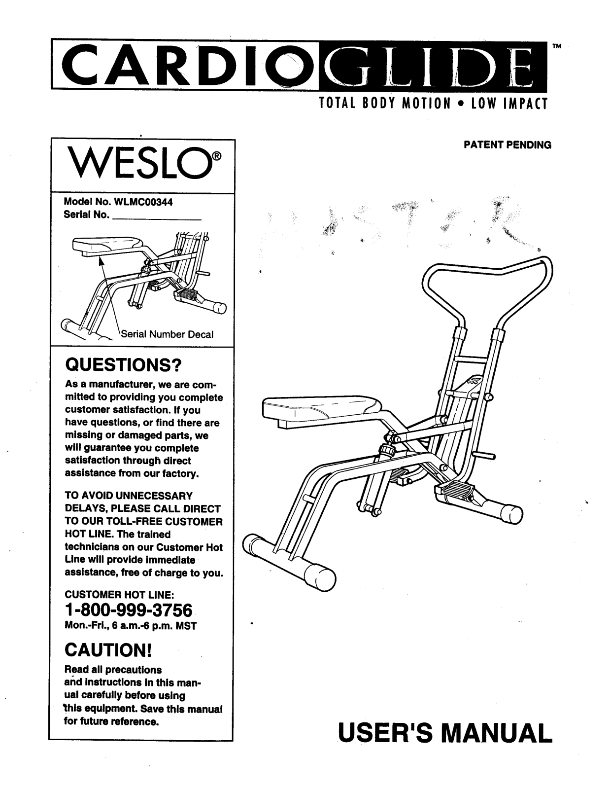 Weslo WLMC00344 User Manual