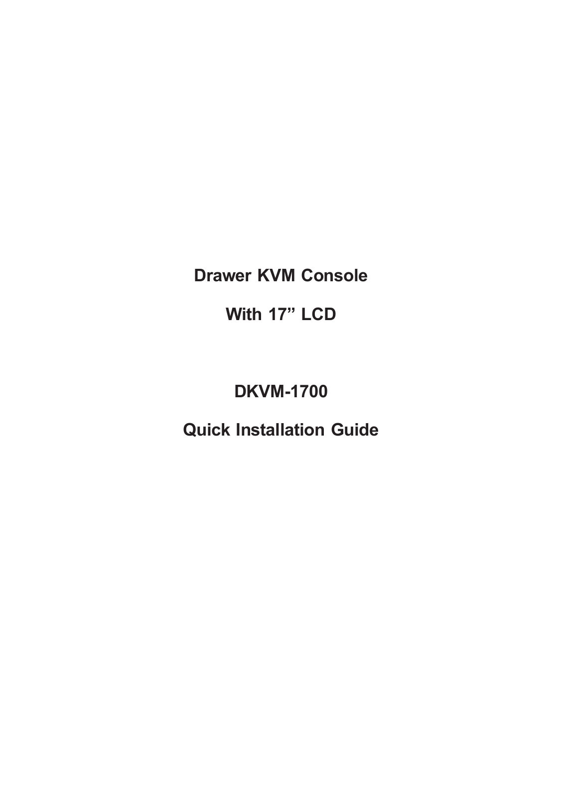 Planet Technology DKVM-1700 User Manual