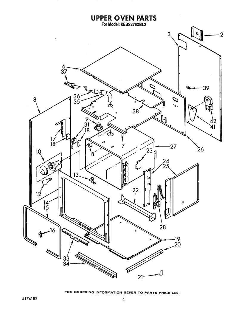 KitchenAid KEBS276XBL2 Parts List