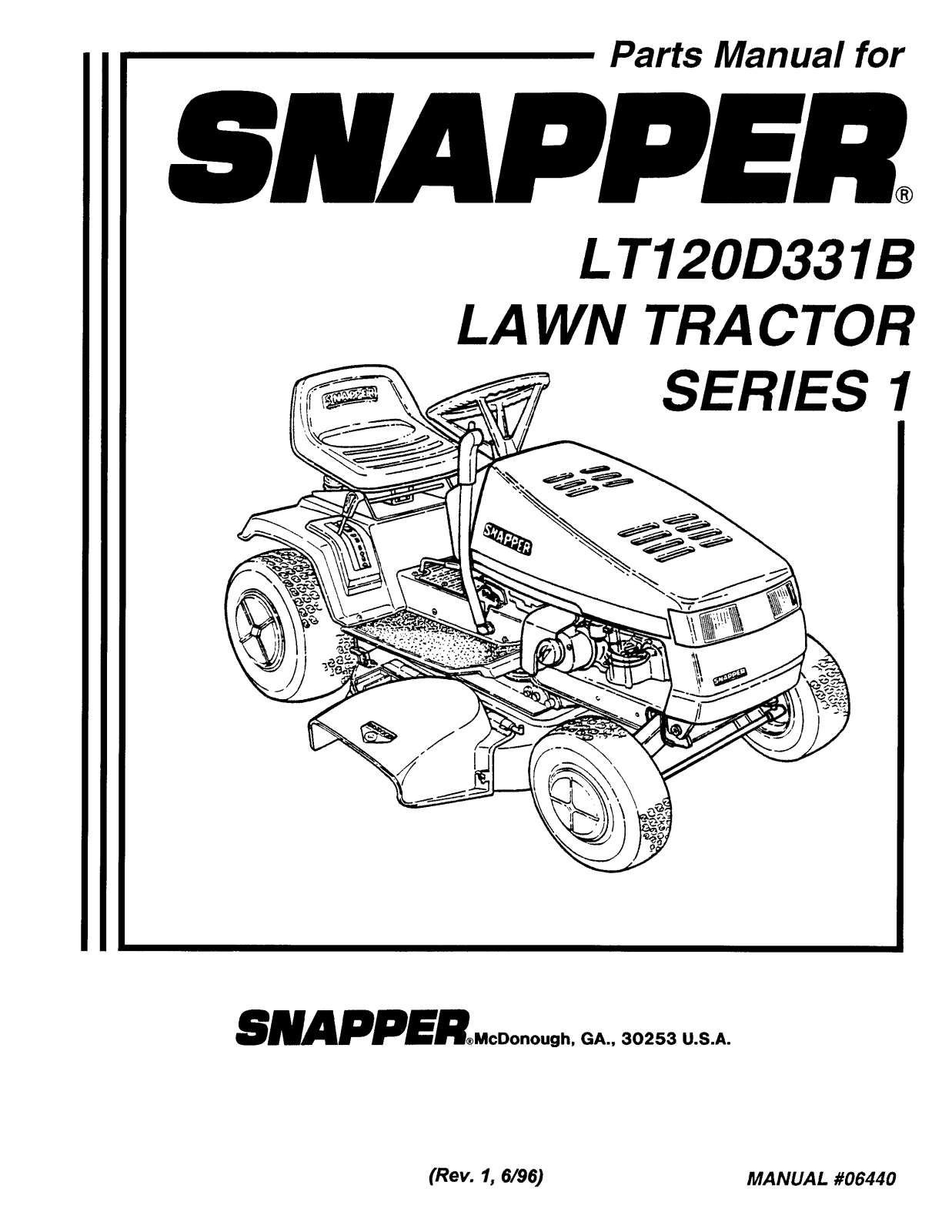 Snapper LT120D331B User Manual