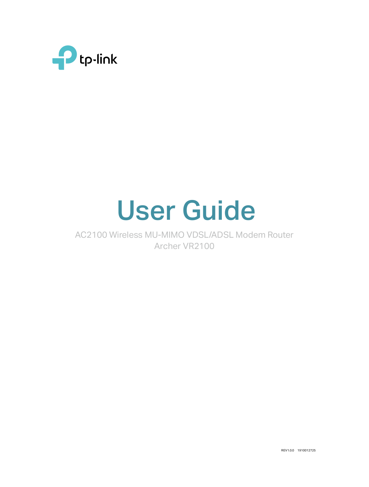 TP-Link VR2100 User Manual