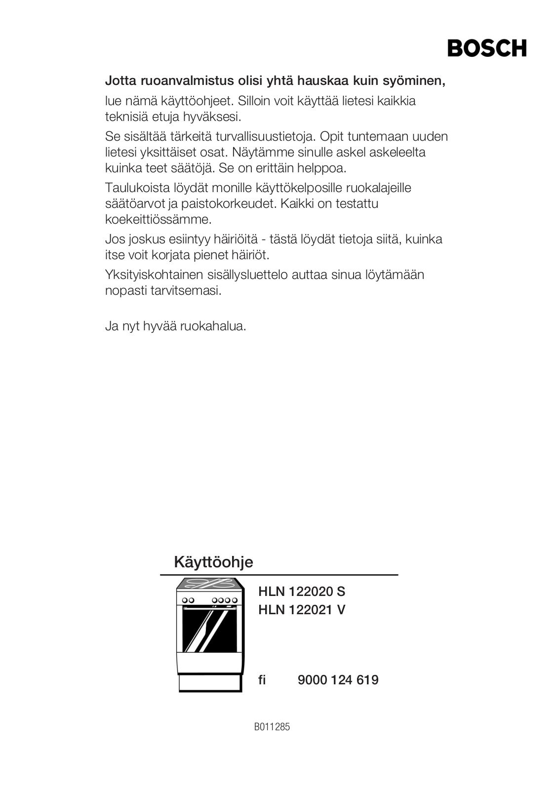 Bosch HLN122020S, HLN122021V User Manual