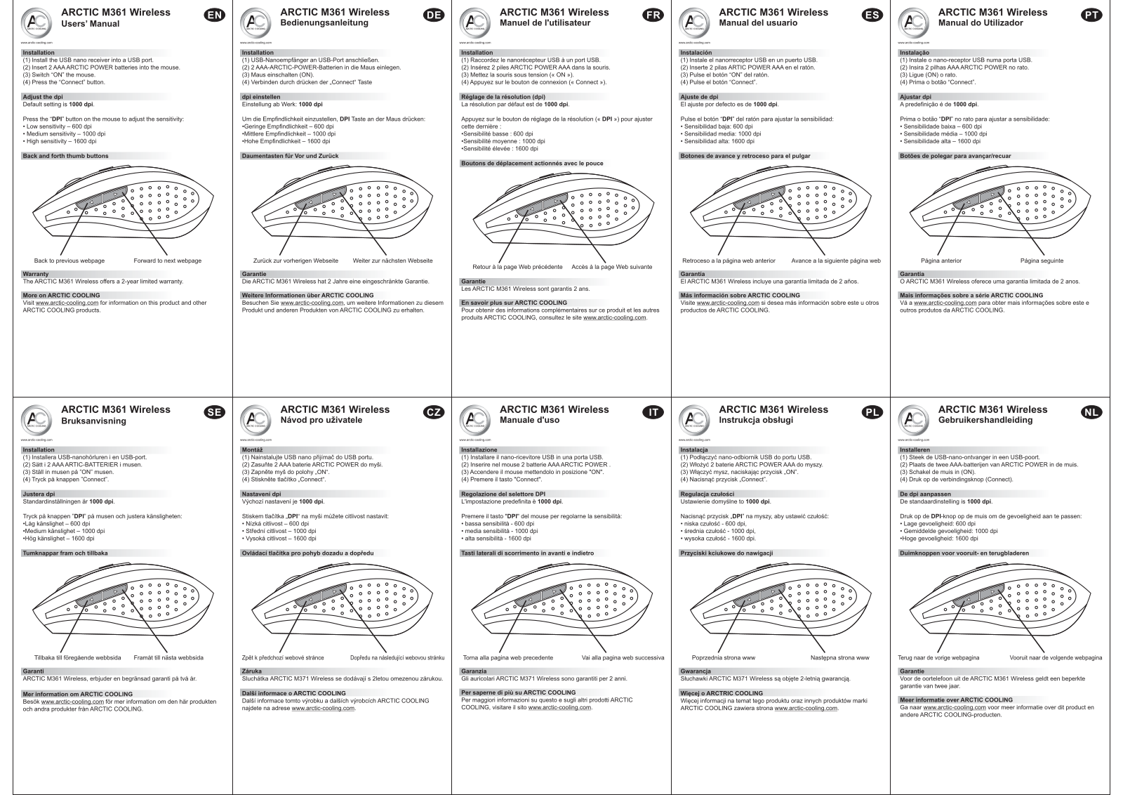 Arctic Cooling M361 User Manual