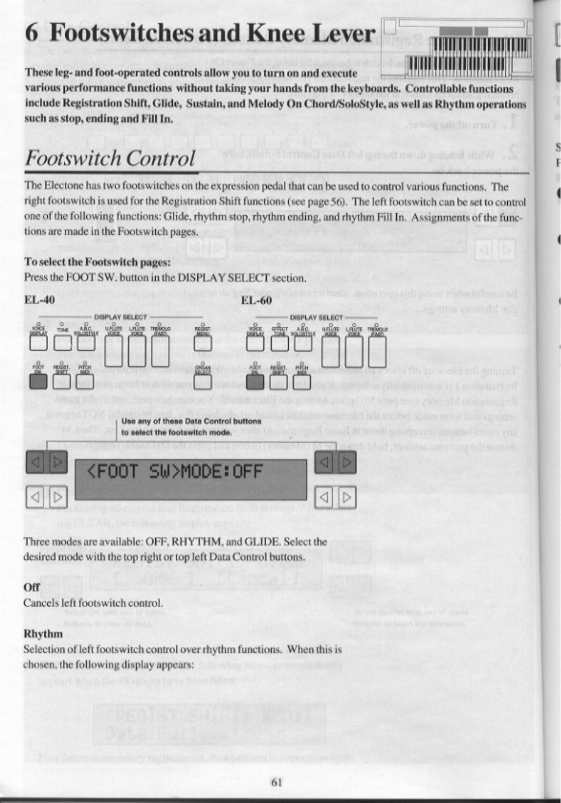 Yamaha EL-40, EL-60 Owner's Manual