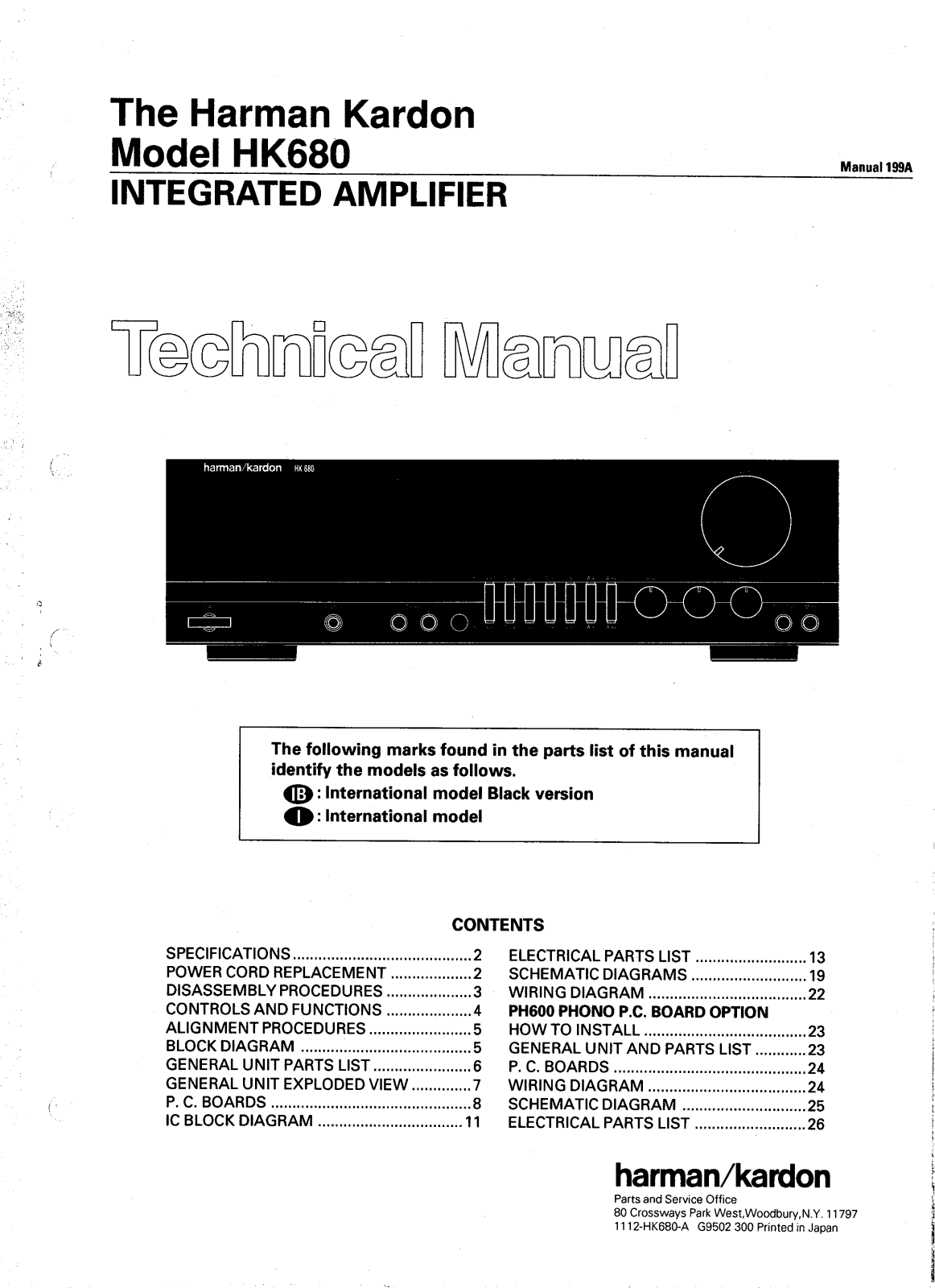 Harman Kardon HK-680 Service manual