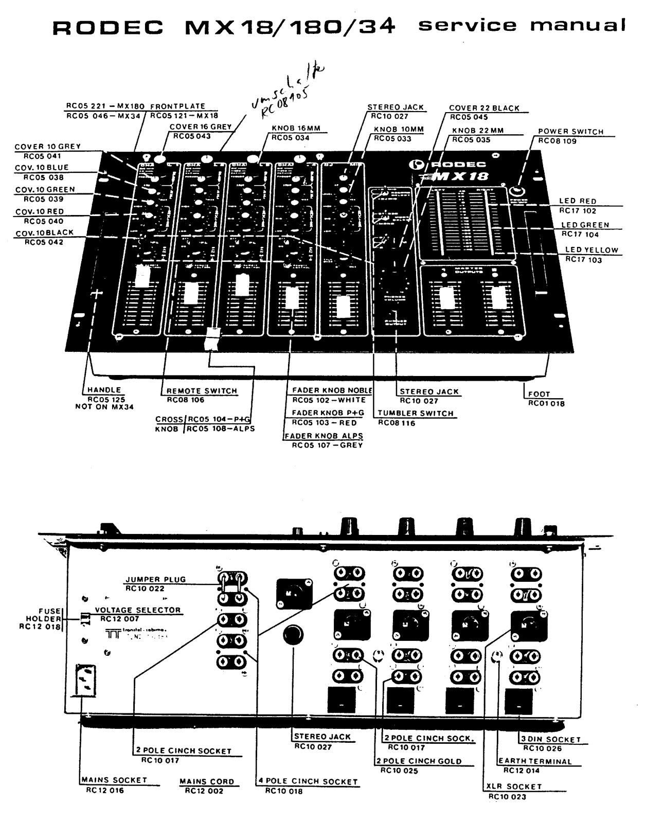 Robertson Audio MX-180 Service manual