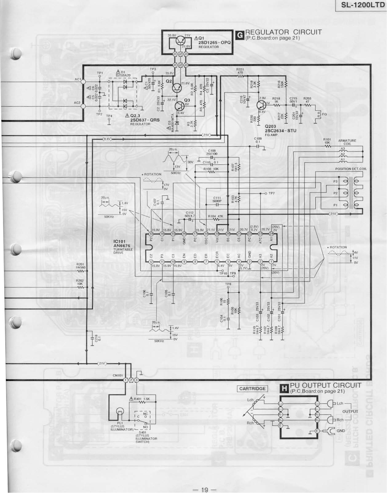 Technics SL-1200 Schematic