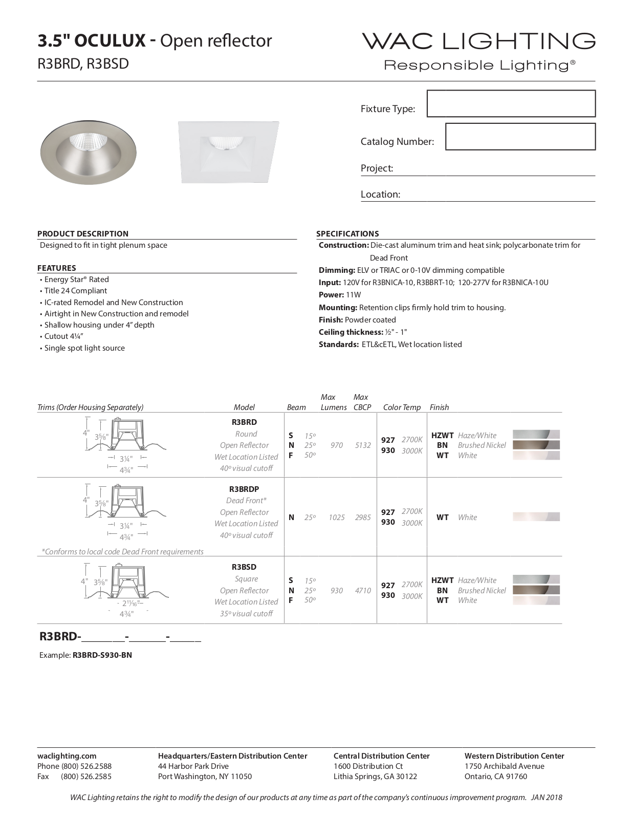 WAC Lighting XDMK3729 Specifications - ManualMachine.com