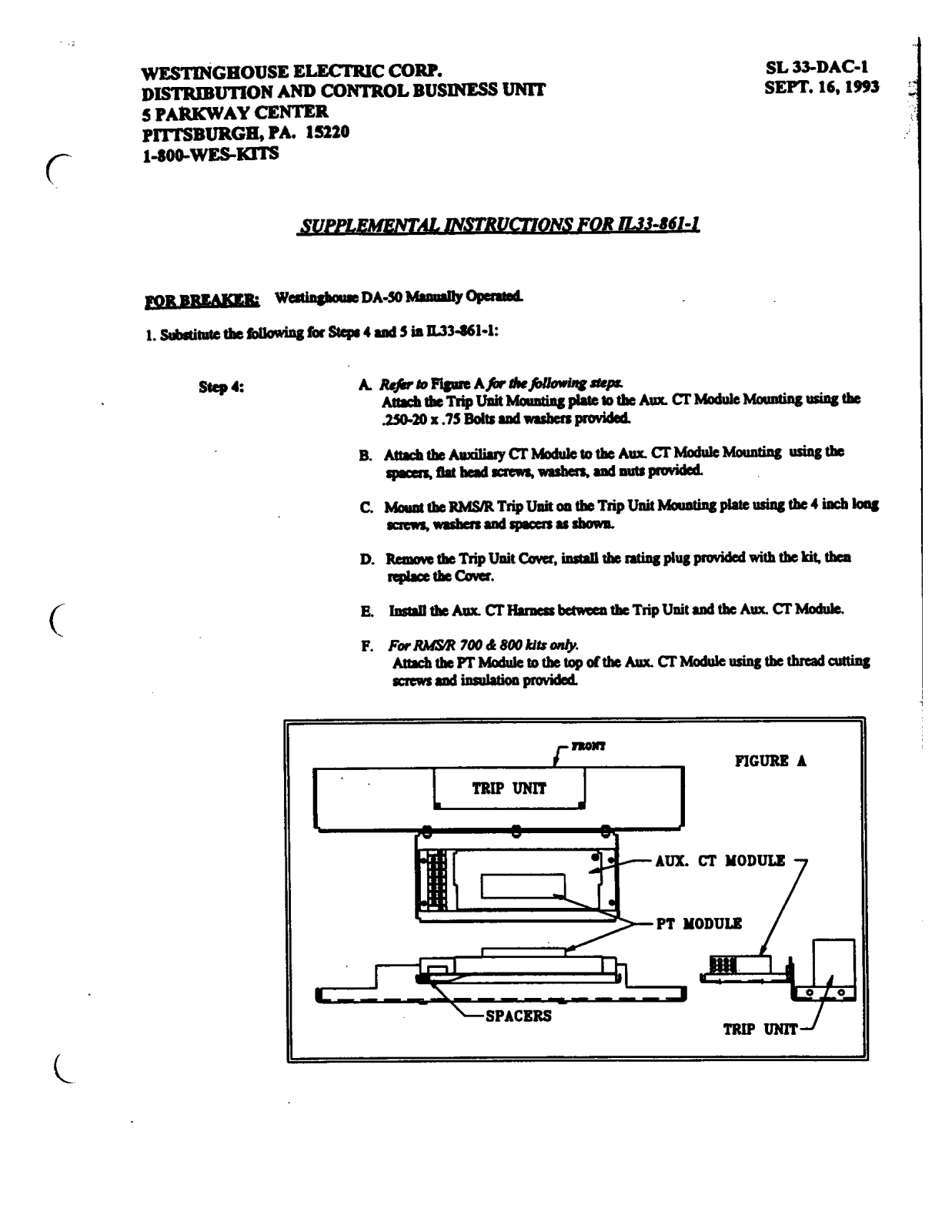 Westinghouse IL33-861-1 User Manual